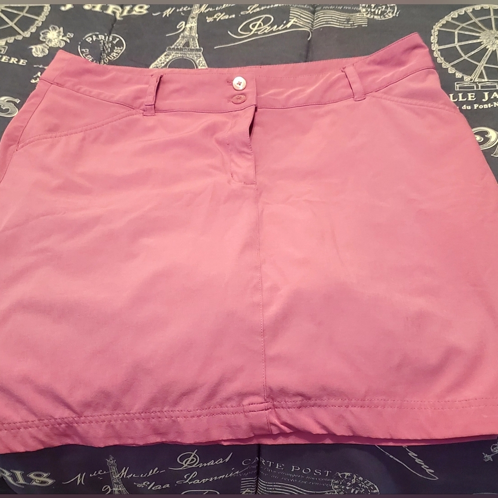 Callaway Pink Skort with Button Accent